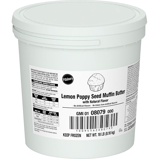 Pillsbury Muffin Batter Pail Lemon Poppy Seed, 1 x 18 lb Case - DOT product image 8