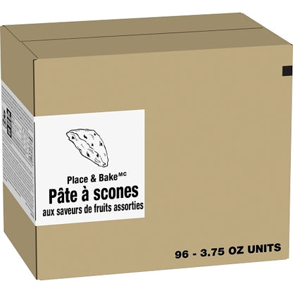 Pillsbury Scone Dough Variety Pack (12- Blueberry, 12-White Chunk Raspberry, 12-Apple Cinn), 96 x 3.75 oz Case - Bakery