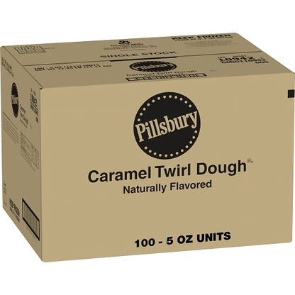 Pillsbury Best Place & Bake Caramel Twirl Dough, 100 x 100 x 5 oz Case - Bakery & Desserts