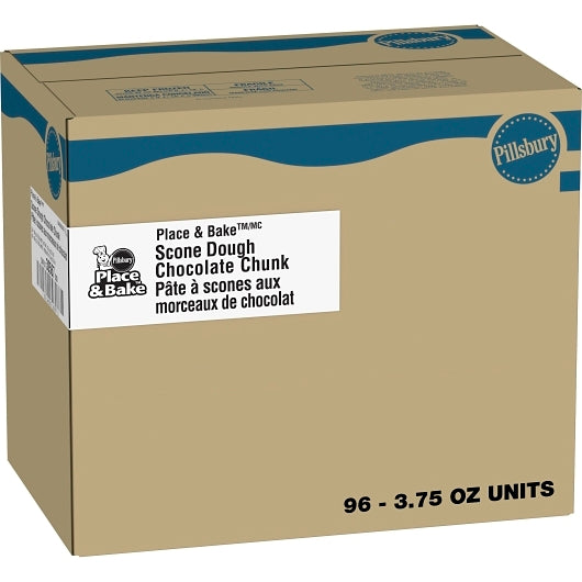 Pillsbury Place & Bake Scone Dough Chocolate Chunk, 96 x 96 x 3.75 oz Case - Bakery & Desserts