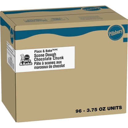 Pillsbury Place & Bake Scone Dough Chocolate Chunk, 96 x 96 x 3.75 oz Case - Bakery & Desserts