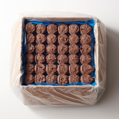 Pillsbury Place & Bake Muffin Dough Puck Chocolate Chocolate Chip, 216 x 216 x 1.5 oz Case - GS1 open-case image