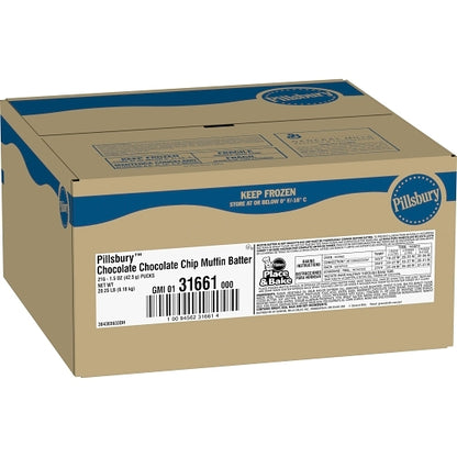 Pillsbury Place & Bake Muffin Dough Puck Chocolate Chocolate Chip, 216 x 216 x 1.5 oz Case - GS1 closed shipping case image