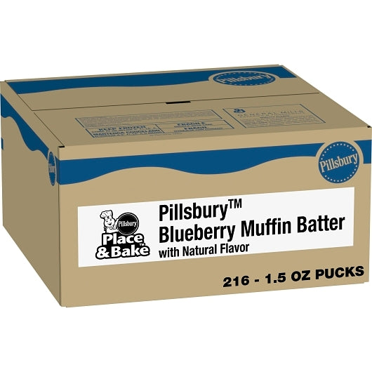Pillsbury Place & Bake Muffin Dough Puck Blueberry, 216 x 216 x 1.5 oz Case - Bakery & Desserts