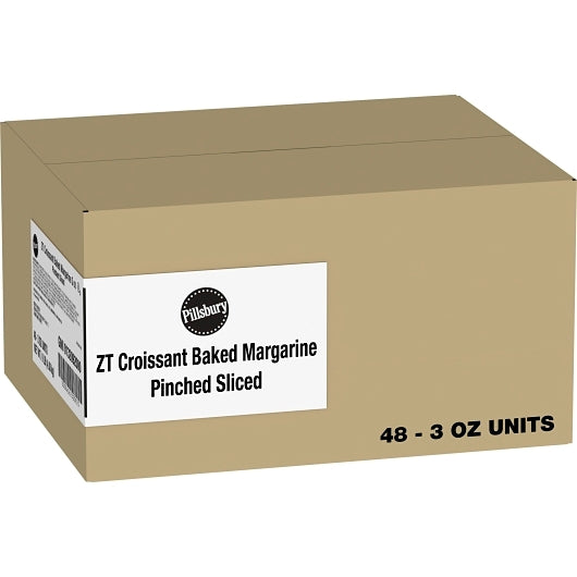 Pillsbury Baked Margarine Pinched Sliced Croissant, 48 x 48 x 3 oz Case - Breads, Rolls & Buns