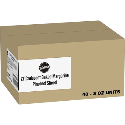 Pillsbury Baked Margarine Pinched Sliced Croissant, 48 x 48 x 3 oz Case - Breads, Rolls & Buns