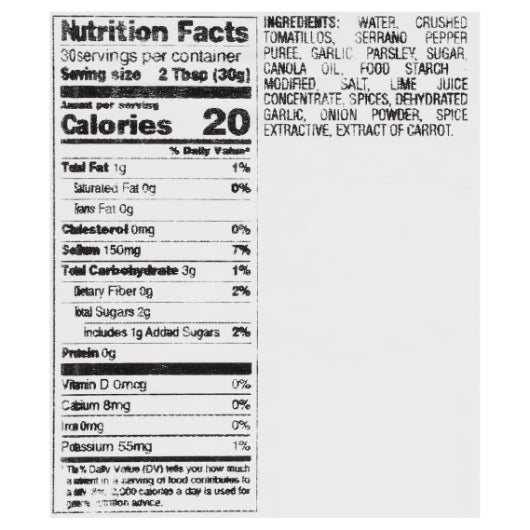 Passport Sauce Tomatillo Gluten Free & Vegan Tomatillo Serrano Sauce, 8 x 2 lb Case - DOT product image 6