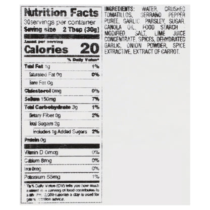 Passport Sauce Tomatillo Gluten Free & Vegan Tomatillo Serrano Sauce, 8 x 2 lb Case - DOT product image 6