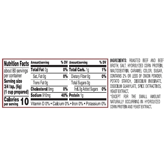 Custom Culinary Selected Beef Base, 12 x 1 lb Case - DOT product image 6