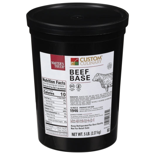 Master's Touch Beef Base Paste, No MSG Added, 4 x 5 lb Case - Pantry Ingredients