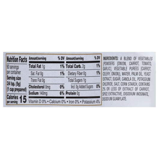 Gold Label Low Sodium Vegetable Base Paste, No MSG Added, Gluten Free, Vegan, 6 x 1 lb Case - DOT product image 6