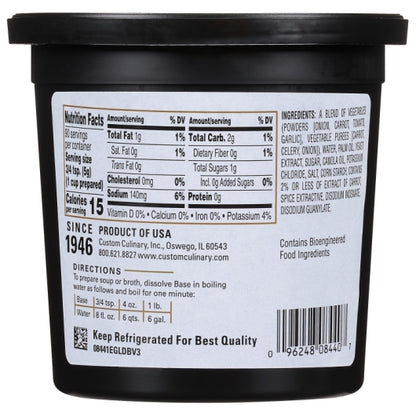 Gold Label Low Sodium Vegetable Base Paste, No MSG Added, Gluten Free, Vegan, 6 x 1 lb Case - DOT product image 7