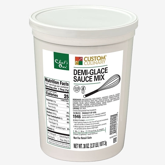 Chef's Own Demi Glace Sauce Mix, 4 x 38 oz Case - Condiments & Sauces