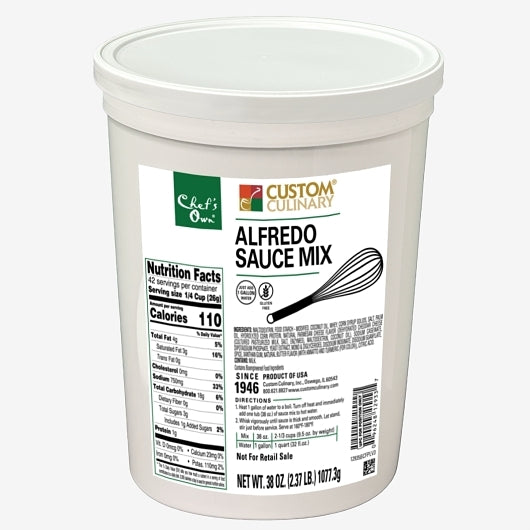 Custom Culinary Whisk Alfredo Sauce Mix, 4 x 38 oz Case - Condiments & Sauces