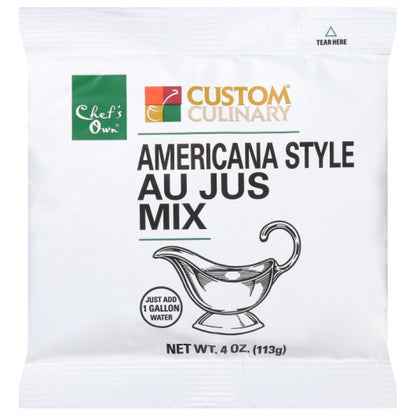 Custom Culinary Master's Americana Au Jus Gravy MIX, 24 x 4 oz Case - Condiments & Sauces