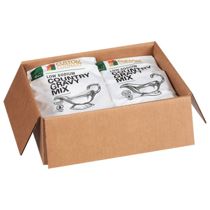 Custom Culinary Country Low Sodium Country Gravy Mix, No MSG Added, Gluten Free, 6 x 20 oz Case - DOT product image 4