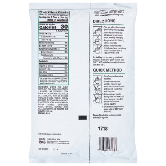 Custom Culinary Country Low Sodium Country Gravy Mix, No MSG Added, Gluten Free, 6 x 20 oz Case - DOT product image 7