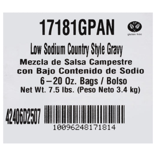 Custom Culinary Country Low Sodium Country Gravy Mix, No MSG Added, Gluten Free, 6 x 20 oz Case - DOT product image 8