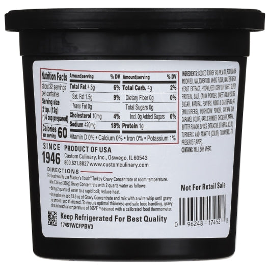 Masters Touch Turkey Gravy Concentrate Paste, 6 x 13.6 oz Case - DOT product image 7