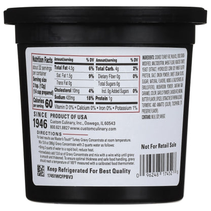 Masters Touch Turkey Gravy Concentrate Paste, 6 x 13.6 oz Case - DOT product image 7
