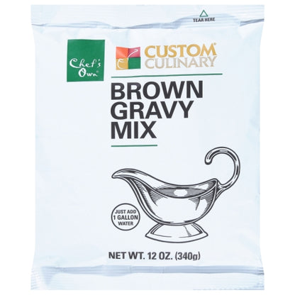 Custom Culinary PanRoast Brown Gravy Mix, 8 x 12 oz Case - Condiments & Sauces
