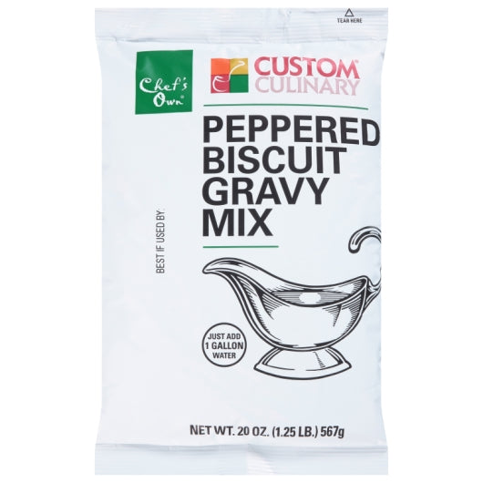 Custom Culinary Panroast Peppered Biscuit Gravy Mix, 6 x 20 oz Case - Condiments & Sauces