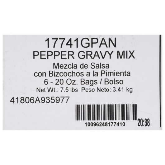Custom Culinary Panroast Peppered Biscuit Gravy Mix, 6 x 20 oz Case - DOT product image 8