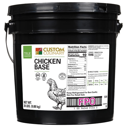 Gold Label No Chicken Base, No MSG Added, Gluten Free, 1 x 20 lb Case - GS1 closed shipping case image