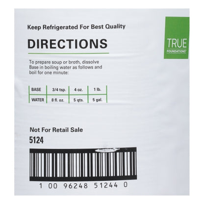 Gold Label No Chicken Base, No MSG Added, Gluten Free, 1 x 20 lb Case - Supplemental package label