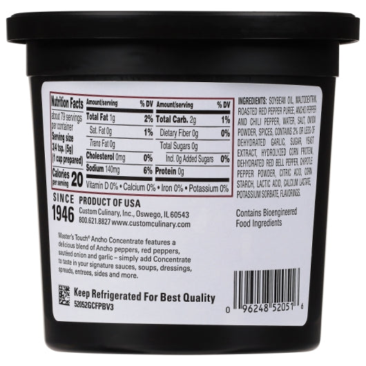 Masters Touch Ancho Flavor Concentrate, Gluten Free, 6 x 14 oz Case - DOT product image 7