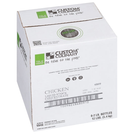 Custom Gold Label Liquid Chicken Stock Concentrate, No MSG Added, Gluten Free, 6 x 2 lb Case - DOT product image 4