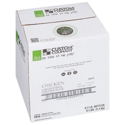 Custom Gold Label Liquid Chicken Stock Concentrate, No MSG Added, Gluten Free, 6 x 2 lb Case - DOT product image 4