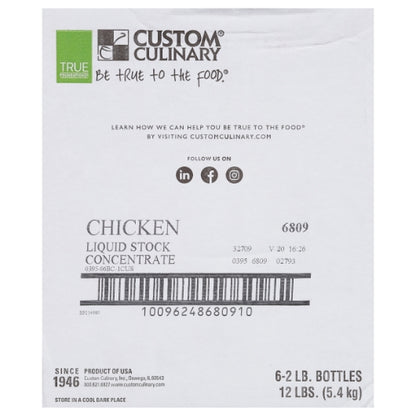 Custom Gold Label Liquid Chicken Stock Concentrate, No MSG Added, Gluten Free, 6 x 2 lb Case - DOT product image 7
