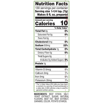 Custom Gold Label Liquid Vegetable Stock Concentrate, No MSG Added, Gluten Free, 6 x 2 lb Case - Combined nutrition and ingredients label