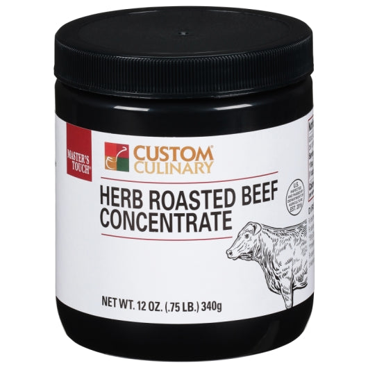 Custom Culinary Masters Herb Roasted Beef Au Jus Concentrate, 6 x 12 oz Case - Condiments & Sauces