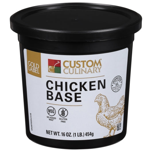 Gold Label Chicken Base Paste, No MSG Added, Gluten Free, 6 x 1 lb Case - Prepared Foods