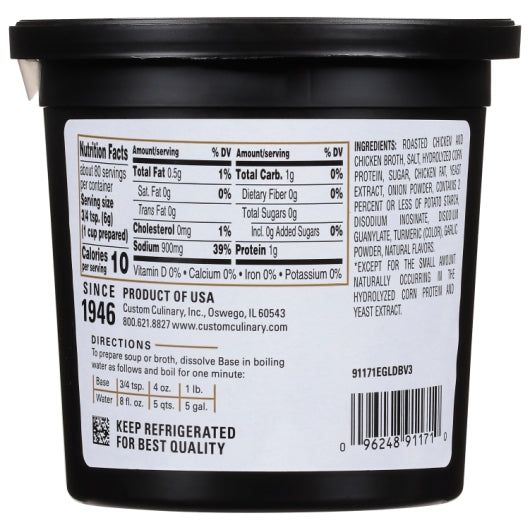 Gold Label Chicken Base Paste, No MSG Added, Gluten Free, 6 x 1 lb Case - DOT product image 7