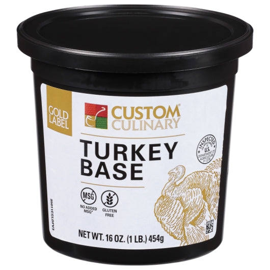 Gold Label Turkey Base Paste, No MSG Added, 6 x 1 lb Case - Pantry Ingredients