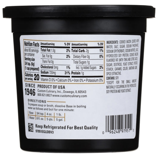 Gold Label Bacon Base Paste, No MSG Added, 6 x 1 lb Case - DOT product image 7
