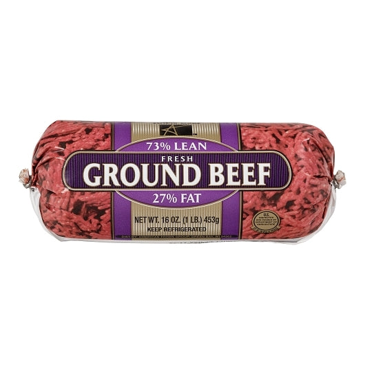American Foods Group Hamburger Chub 73/27, 12 x 1 lb Case - DOT product image 2