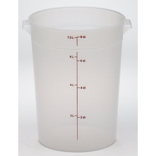 Cambro Round 8 Quart Storage Container, 1 x 12 each Case - Food Storage Containers