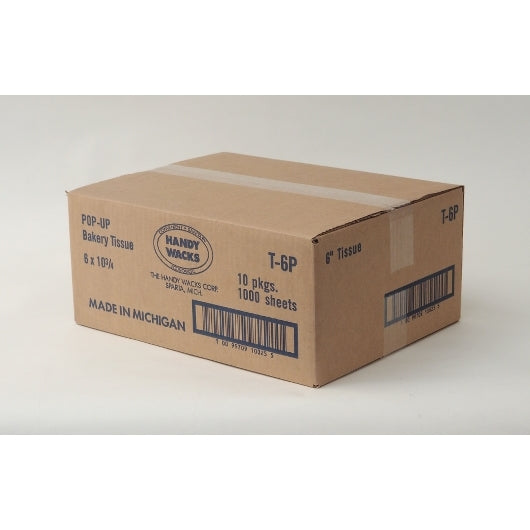 Handy Wacks Interfolded 6"X10.75" Bakery Wax, 10 x 1000 ct Case - DOT product image 2