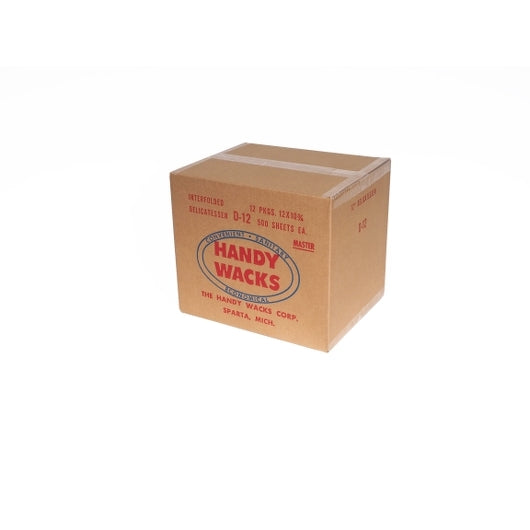 Handy Wacks 12 Inch X 10.75 Inch Interfolded Deli Premium Grade Paper, 12 x 500 ct Case - Disposables