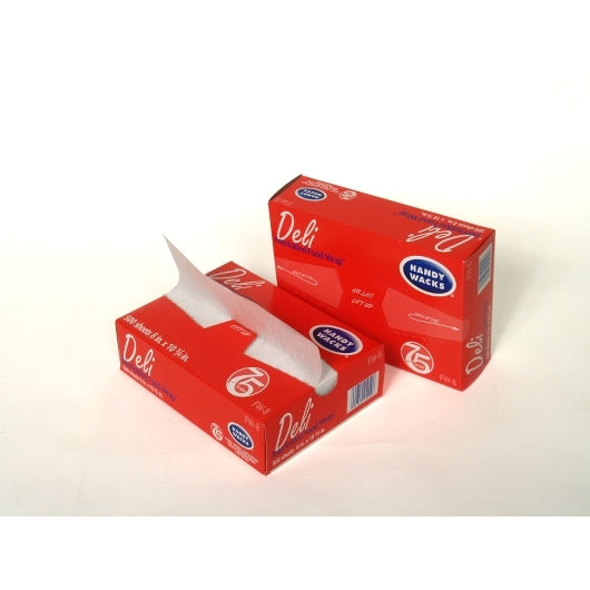 Handy Wacks 8 Inch X 10.75 Interfolded Food And Deli Wrap, 12 x 500 ct Case - Food Wrap Bags