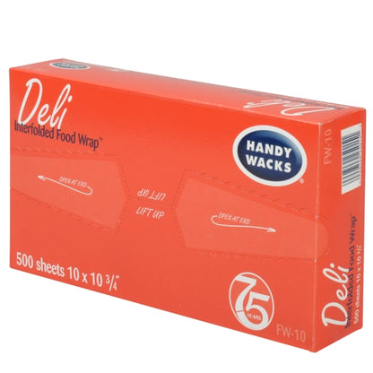 Handy Wacks 10 Inch X 10.75 Inch Interfolded Food And Deli Wrap, 12 x 500 ct Case - DOT product image 4