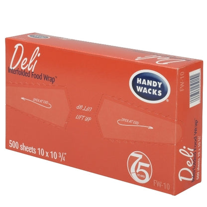Handy Wacks 10 Inch X 10.75 Inch Interfolded Food And Deli Wrap, 12 x 500 ct Case - DOT product image 3