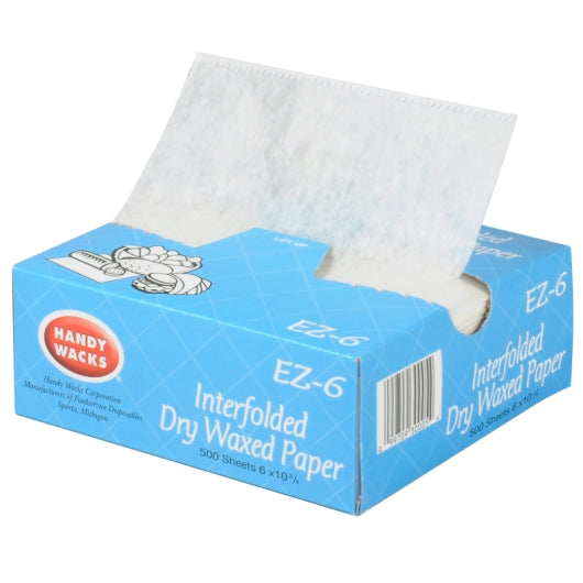 Handy Wacks 6 inch X 10.75 Inch Interfolded Deli Paper, 12 x 500 ct Case - Disposables
