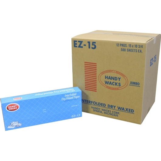 Handy Wacks 15 Inch X 10.75 Inch Interfolded Dry Wax Deli Paper, 12 x 500 ct Case - DOT product image 4