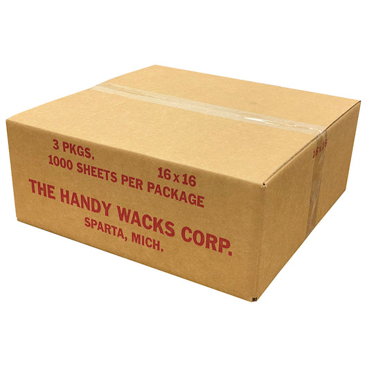 Handy Wacks 16 Inch X 16 Inch Deli Flat, 3 x 1000 ct Case - Disposables