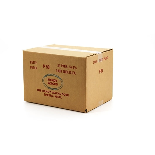 Handy Wacks 5 Inch X 4.75 Inch Patty Paper, 24 x 1000 ct Case - Disposables